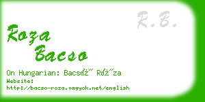 roza bacso business card